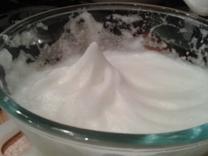 spenwood cheese souffle with blackberry sauce