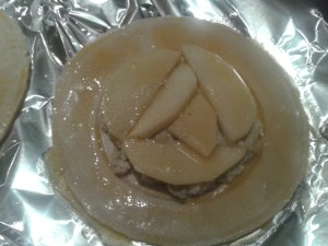 Inne's Log Goat's Cheese and Apple Tarts with Plum Sloe Gin Sauce left over sloes