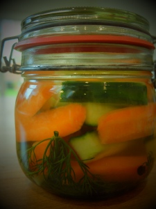 lacto-fermented vegetables with whey