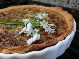 Perl Las, Mushroom and Wild Leek Quiche