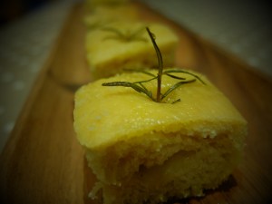 Sourdough focaccia with basil and laverstoke park farm mozzarella